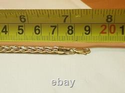 Elegant Italy 9ct Yellow Gold Bradided Bracelet Hallmarked W 4mm L 19cm & 6g