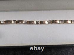 Ernest Jones 9 Carat Gold & Diamond Bracelet