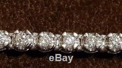 Ernest Jones 9ct White Gold 2ct Diamond Bracelet (Never Worn)