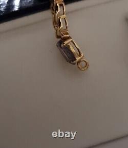 Excellent 9ct Gold Amethyst Bracelet Hallmarked 12g