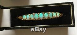 Exquisite Vintage / Antique 9ct Gold Bracelet / Bangle. Natural Opals & Diamonds
