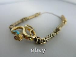 Extremely Rare 19th Century 9ct Gold Snake Bracelet