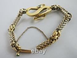 Extremely Rare 19th Century 9ct Gold Snake Bracelet