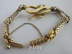 Extremely Rare 19th Century 9ct Gold Snake Bracelet