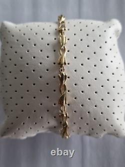 FANCY 9CT YELLOW GOLD LADIES BRACELET 7 INCHES HALLMARKED VINTAGE 6.58g