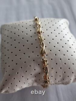 FANCY 9CT YELLOW GOLD LADIES BRACELET 7 INCHES HALLMARKED VINTAGE 6.58g