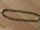 Figaro 9ct Yellow Gold Chain Bracelet Hallmarked 210mm Length 5 Grams In Weight