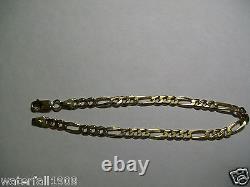 FIGARO 9ct YELLOW GOLD CHAIN BRACELET HALLMARKED 210mm LENGTH 5 GRAMS IN WEIGHT