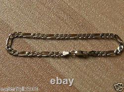 FIGARO 9ct YELLOW GOLD CHAIN BRACELET HALLMARKED 210mm LENGTH 5 GRAMS IN WEIGHT