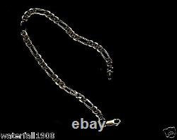 FIGARO 9ct YELLOW GOLD CHAIN BRACELET HALLMARKED 210mm LENGTH 5 GRAMS IN WEIGHT