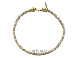 F. Hinds Women 9Ct Gold 1 Carat Diamond Tennis Bracelet