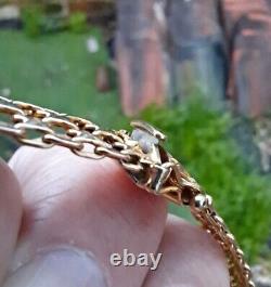 Fab 9ct Yellow Gold 7.5 Bracelet -4 Strand Mesh Design & Curved Profile-H/Mkd