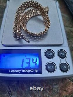 Fab 9ct Yellow Gold 7.5 Bracelet -4 Strand Mesh Design & Curved Profile-H/Mkd