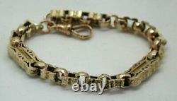 Fabulous Antique 9 Carat Gold Fancy Albert Bracelet