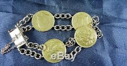 Fabulous Antique Estate 22ct/k & 9 Ct/k Yellow Gold Half Sovereign Bracelet 1906