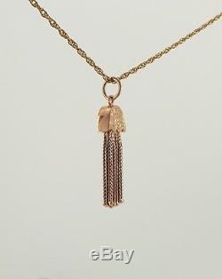 Fabulous Pristine Victorian / Edwardian 9ct Rose Gold Pendant / Bracelet Tassel