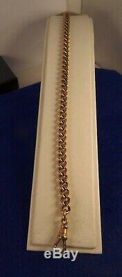 Fabulous Vintage 8.75 9ct Rose Gold ALBERT CURB Bracelet Hm 17.3gr 5mm 1016n