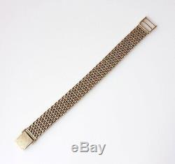 Fabulous Vintage Very Heavy 9ct Gold Mesh Link Design Bracelet Full Hallmark 78g