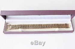 Fabulous Vintage Very Heavy 9ct Gold Mesh Link Design Bracelet Full Hallmark 78g