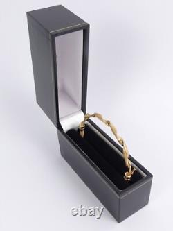 Fancy 9ct Gold Twisted Design Hinged Bangle 5.5 Grams