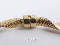 Fancy 9ct Gold Twisted Design Hinged Bangle 5.5 Grams