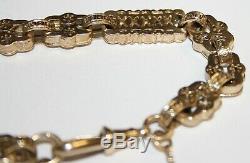 Fancy 9ct Yellow Gold Stars & Bars Bracelet 18.4 Grams