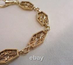 Fancy Link Bracelet 9ct Yellow Gold 16.2 grams Length 7 3/4in