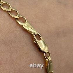 Figaro Link Bracelet 9ct 9k Yellow Gold 8 Inches