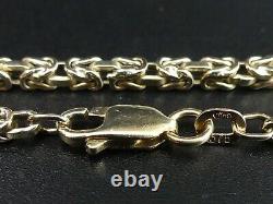 Fine 9 Ct Gold Byzantine Link 8 Bracelet 5.7 Grams