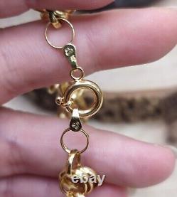 Fine 9ct Yellow gold Italian bracelet 375 9k Hallmarked Gift Rings Gypsy