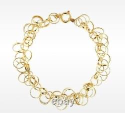 Fine 9ct Yellow gold Italian bracelet 375 9k Hallmarked Gift Rings Gypsy