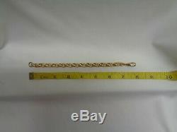Fine Patterned Solid Belcher Bracelet 9ct Yellow Gold 8 inch 21.8 grams