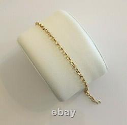 Fine Quality Ladies 7 Vintage Solid 9ct Yellow Gold Fancy Link Bracelet Chain