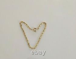 Fine Quality Ladies 7 Vintage Solid 9ct Yellow Gold Fancy Link Bracelet Chain