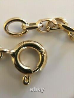 Fine Quality Ladies 7 Vintage Solid 9ct Yellow Gold Fancy Link Bracelet Chain