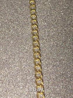 Fully Hallmarked 9ct Yellow Gold Square Curb Link Bracelet