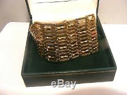 GATE BRACELET 9CT GOLD 12 BAR 2 INCHES IN WIDTH HEAVY 53g