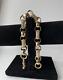 Gents 9ct Gold On 925 Silver Gypsy Box Link Bracelet 9.'' Special Delivery
