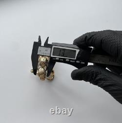 GENTS 9ct Gold on 925 Silver GYPSY BOX LINK Bracelet 9.'' SPECIAL DELIVERY
