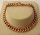 Genuine 9ct Solid Rose Gold Albert Curb Bracelet With Swivel Clasp 19, 21cm