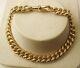 Genuine 9ct Solid Yellow Gold Albert Curb Bracelet With Swivel Clasp 19, 21cm