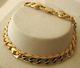Genuine Solid 9k 9ct Yellow Gold Patterned Flat Curb Bracelet 21 Cm
