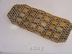 Gate Bracelet 9ct Gold 12 Bar 2 Inches In Width Heavy