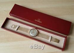 Gent's Vintage 1964 Manual Winding. 375 9ct Gold Omega + 9ct Bracelet & Box 50g