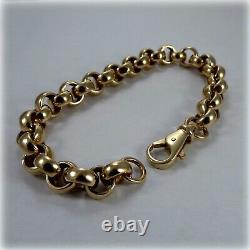Gents 9ct Gold Belcher Link 8.5 Bracelet