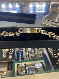 Gents 9ct gold id bracelet