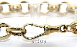 Gents Mens Solid 9ct 9carat Yellow Gold Patterned 9 Belcher Bracelet FREE P&P