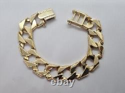 Gents Stunning 9ct Gold 8 Curb Bracelet Fully hallmarked 53.8g