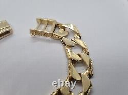 Gents Stunning 9ct Gold 8 Curb Bracelet Fully hallmarked 53.8g