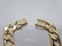 Gents Stunning 9ct Gold 8 Curb Bracelet Fully hallmarked 53.8g